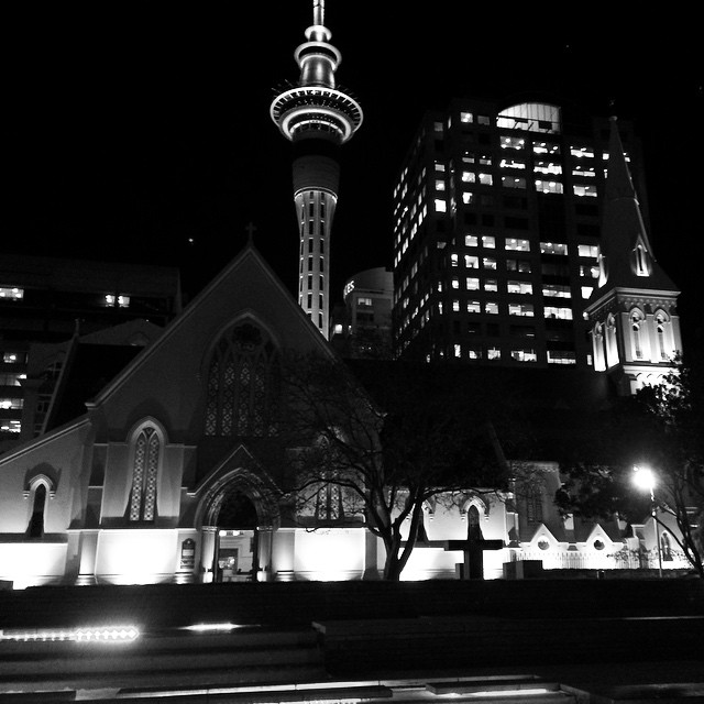 St Patrick's, Auckland - lit up at night (at St Patrick's Cathedral, Auckland)