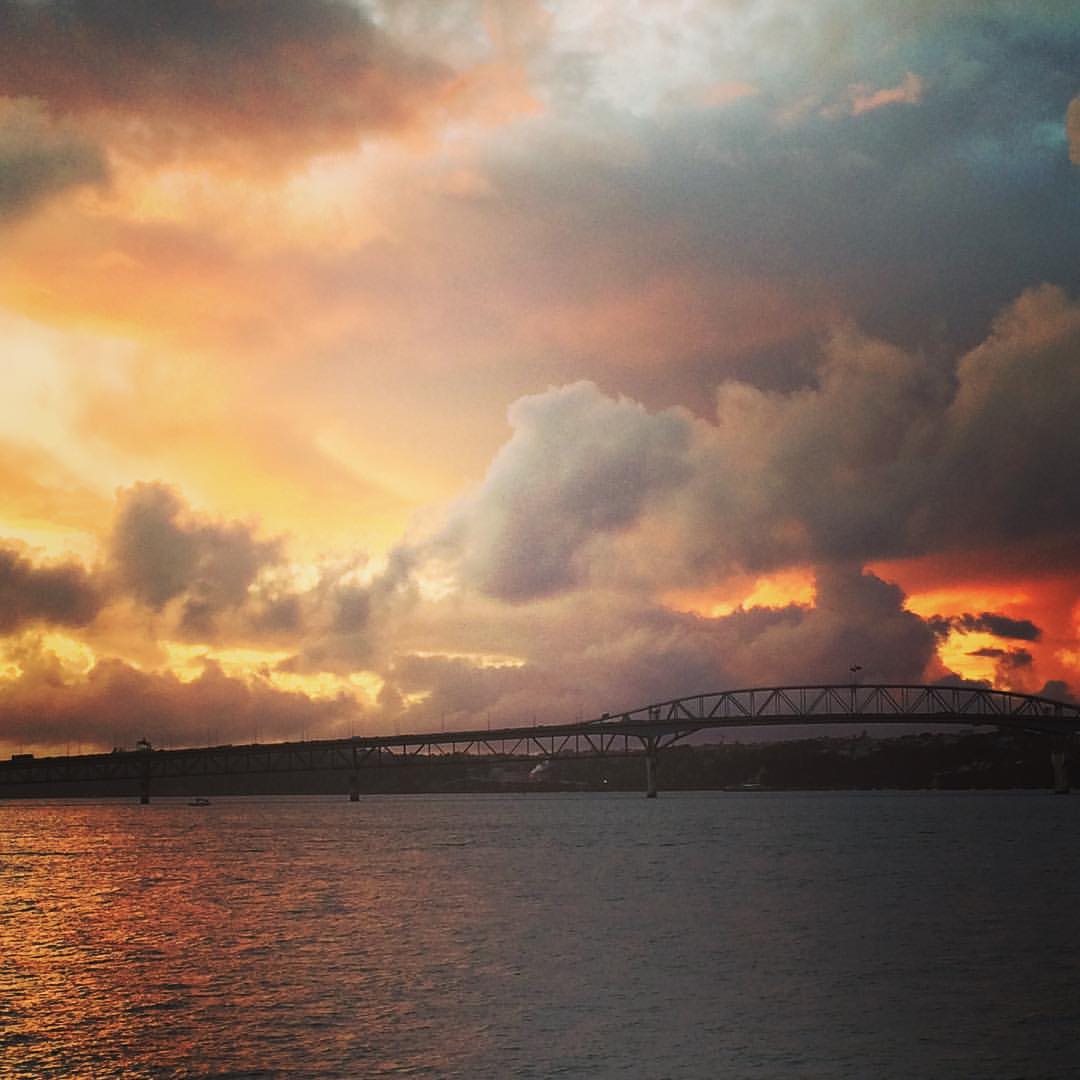 Friday Auckland Harbour sunset