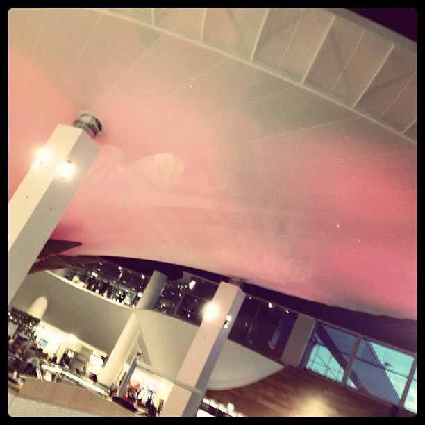 Anyone else think the departure lounge at Auckland Airport looks like a cool blimp overhead?