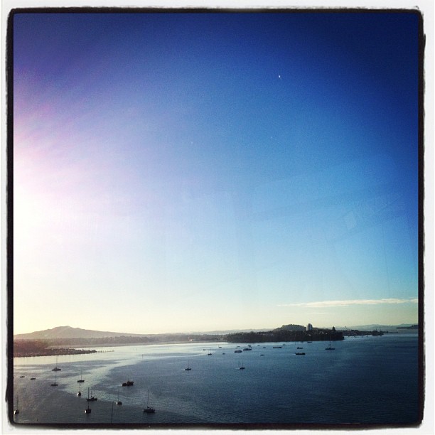 Or, if you prefer a sea view... (Taken at Auckland Harbour Bridge)