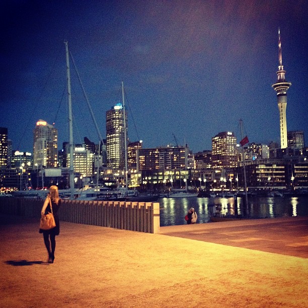 Auckland Viaduct at dusk (at Viaduct Events Centre)